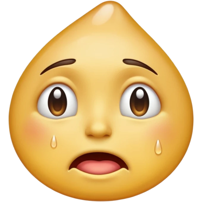 crying emoji with one gigantic tear emoji