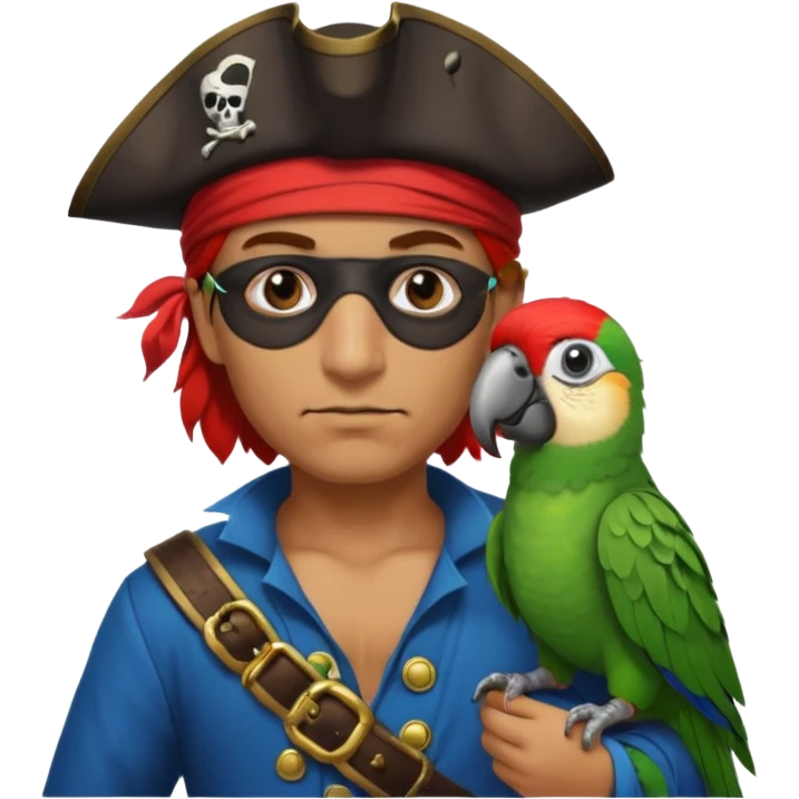 pirate and parrot emoji