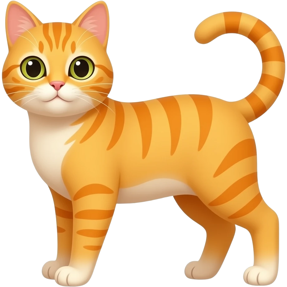 Orange cat tail emoji