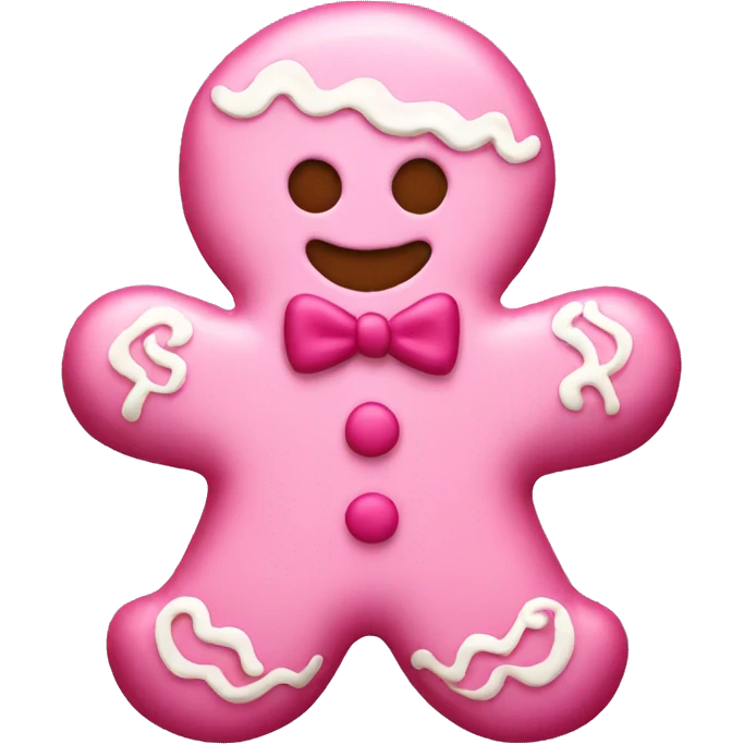 pink gingerbread emoji