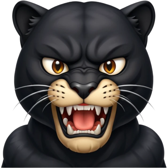angry panther animal emoji