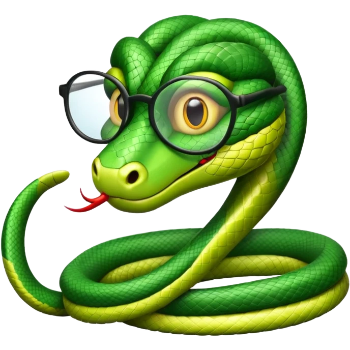 snake with glasses  emoji