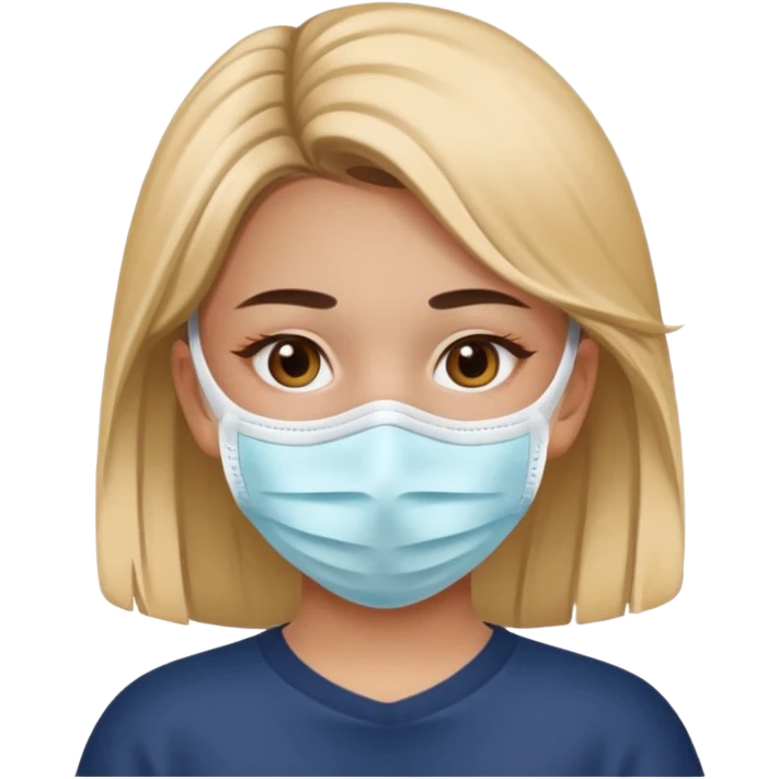 girl with face mask emoji