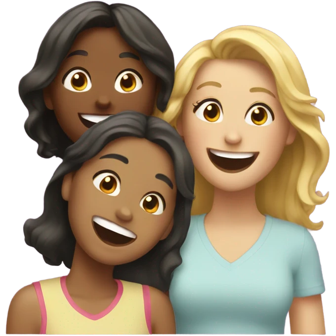Three laught Girls  emoji