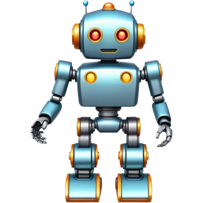 Playful robot emoji