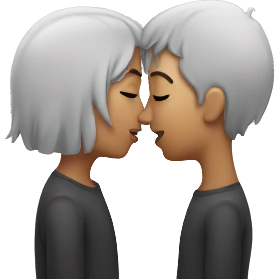 two people kissing emoji
