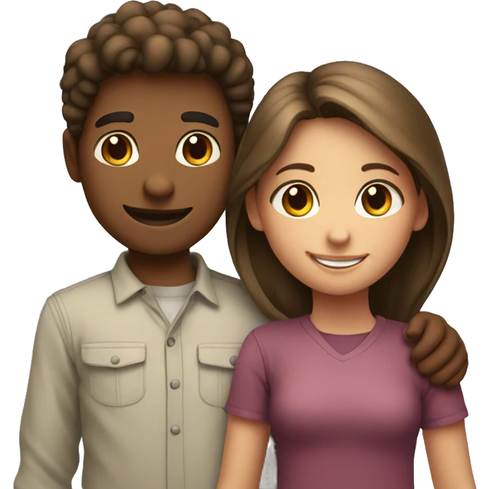 An emoji of a brother and sister standing side by side, smiling warmly to represent their close sibling bond emoji