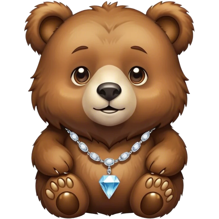 bear with diamond chainz emoji