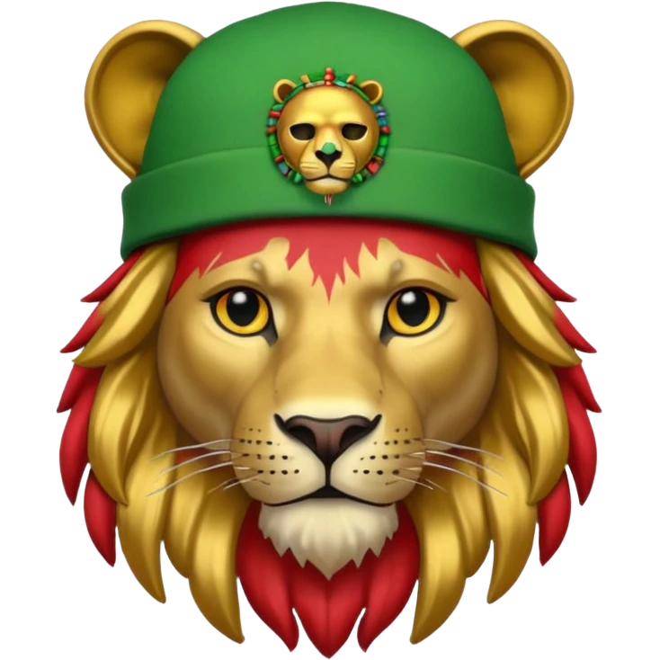 Create a power station with a rasta cap on with red gold green grafite of a lion and skulls with Fred the fossibot written on it emoji