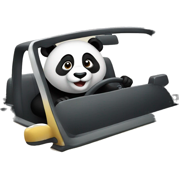 Panda driving a car  emoji