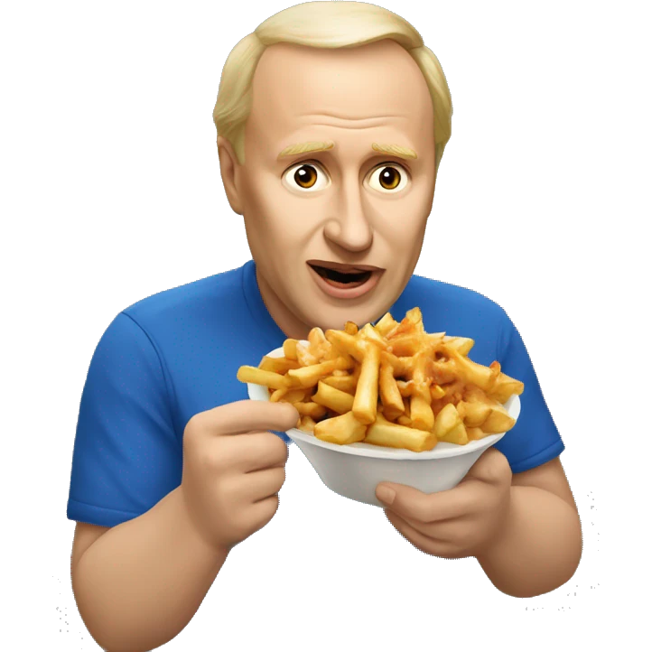 Vladimir poutine eat poutine  emoji