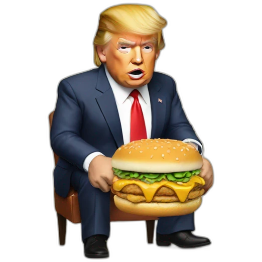 donald trump eating a mcchicken emoji
