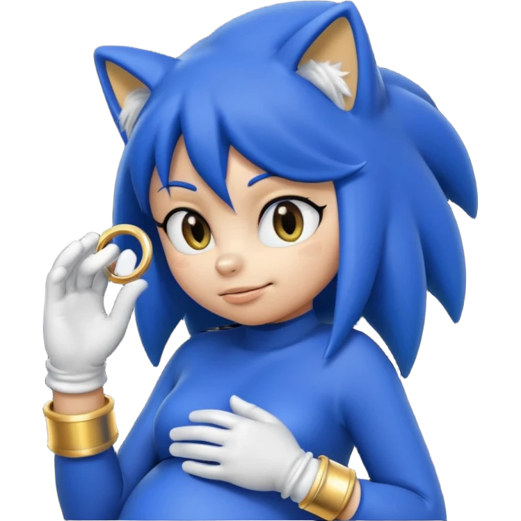 Pregnant sonic X, not naked emoji