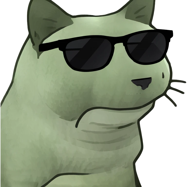 Cat with sunglasses emoji