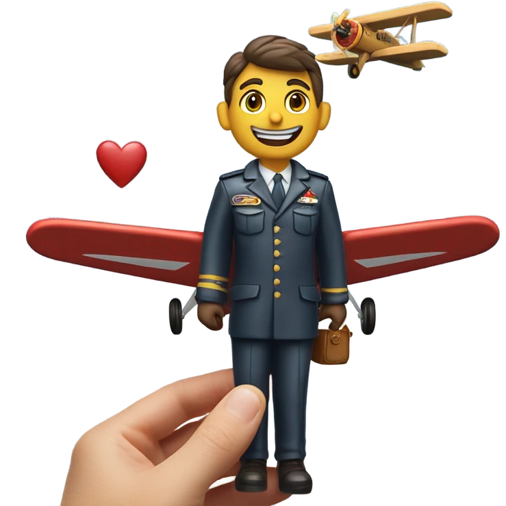 Love of a pilot  emoji