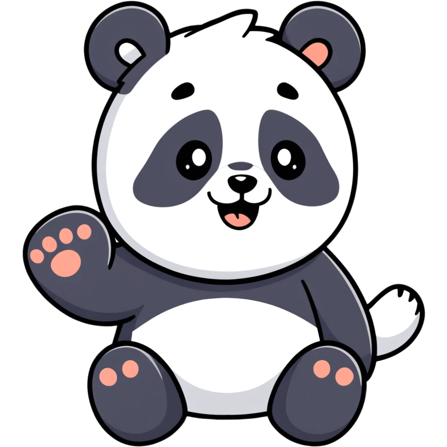 Angry panda giving the middle finger emoji