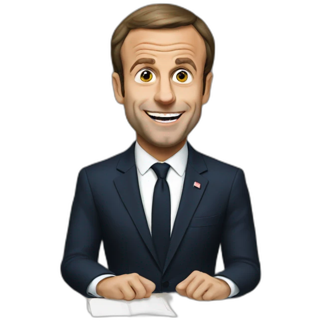 crazy macron emoji