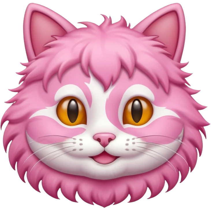 Make a cute pink cat icon emoji