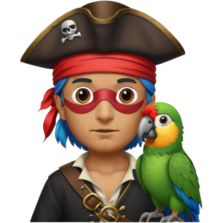 pirate and parrot emoji
