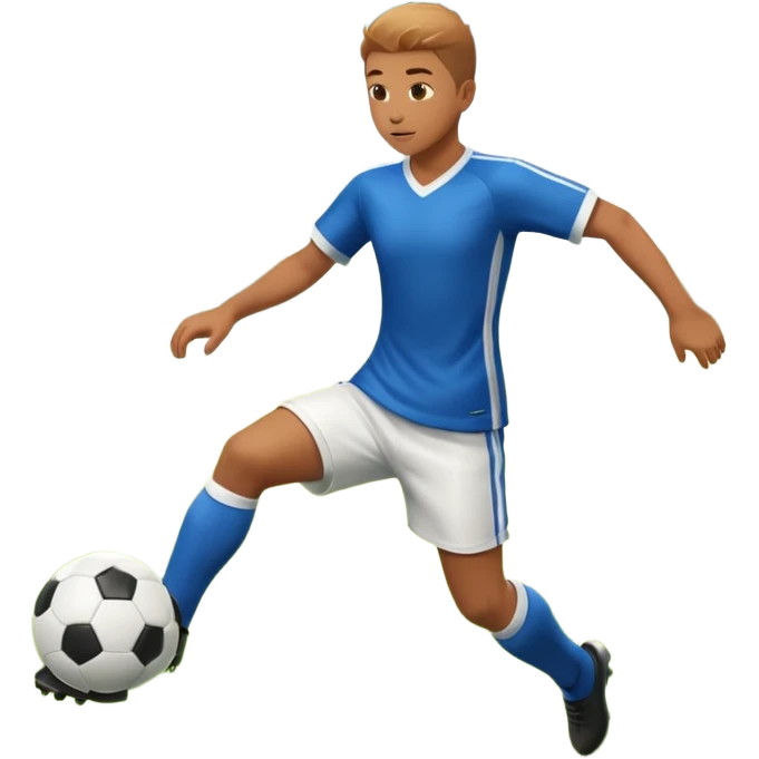 Shooting a soccer ball emoji