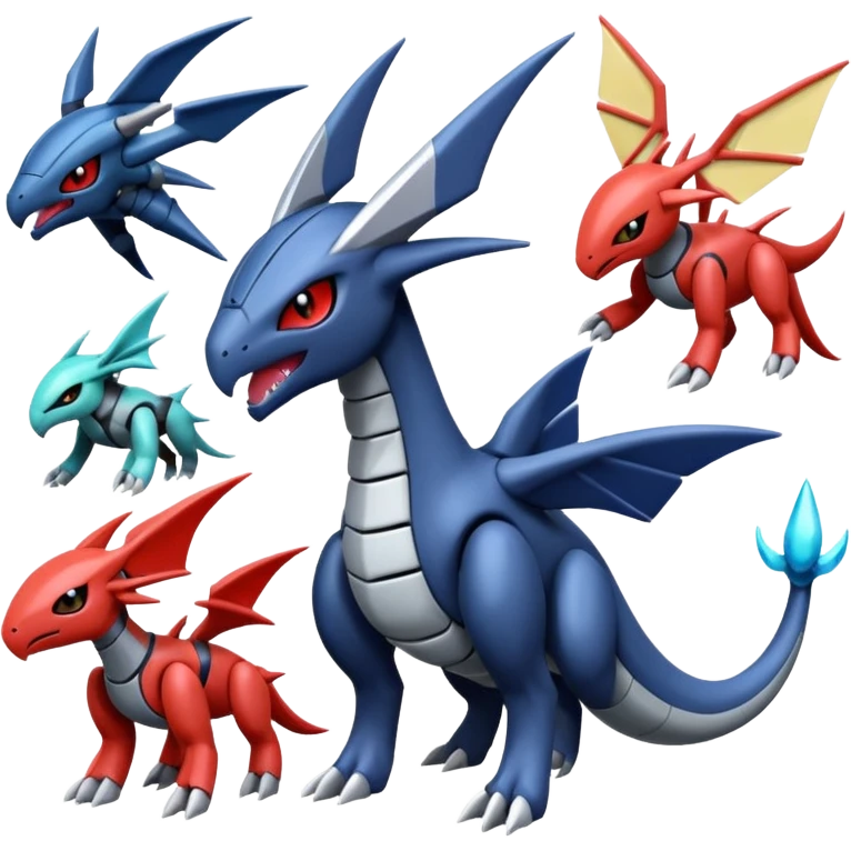 Edgy cool Dialga-Genesect-Miraidon-Darkrai-Deoxys-Giratina-Palkia-Meloetta-fusion emoji