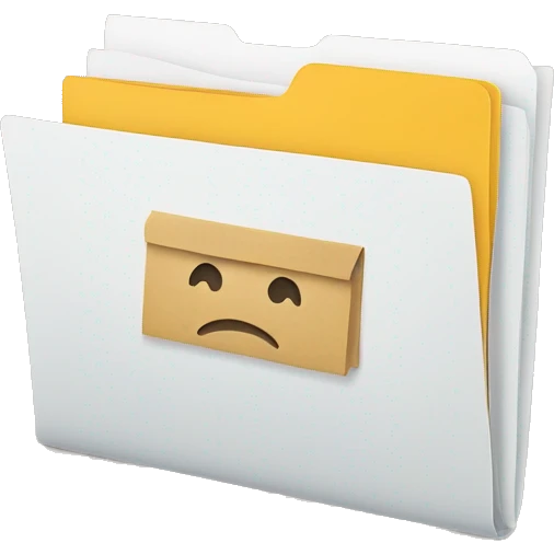 a folder full of paper with a visible home symbol on it emoji