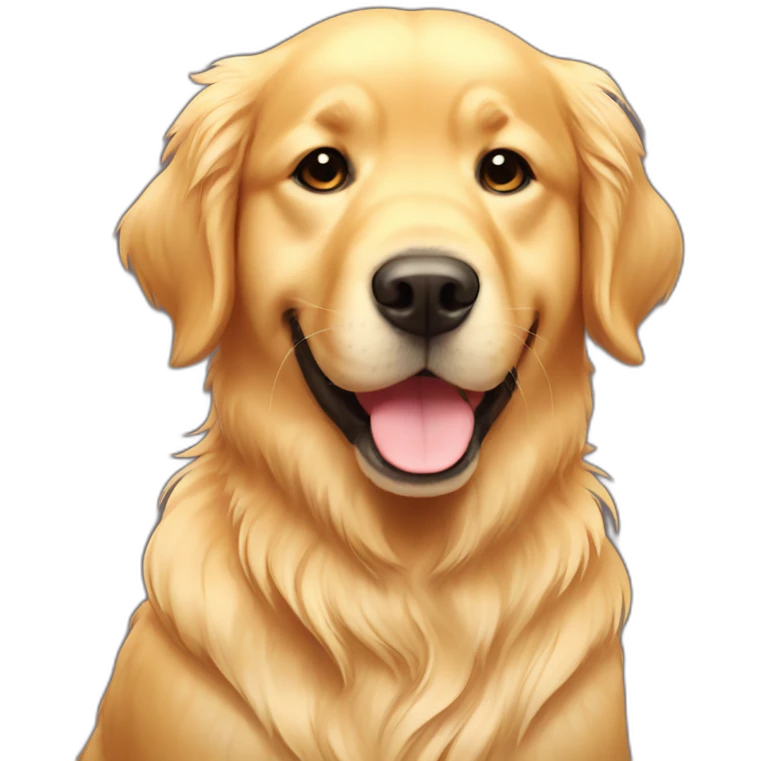 Golden Retriever cute kawaii emoji