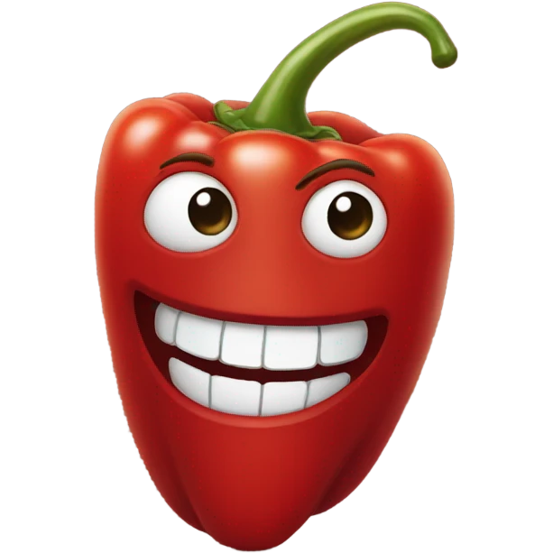 red pepper smiling emoji