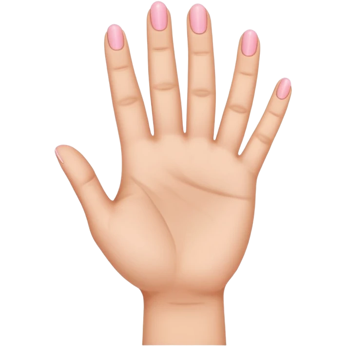 Pinky finger and ring finger down the other fingers up emoji