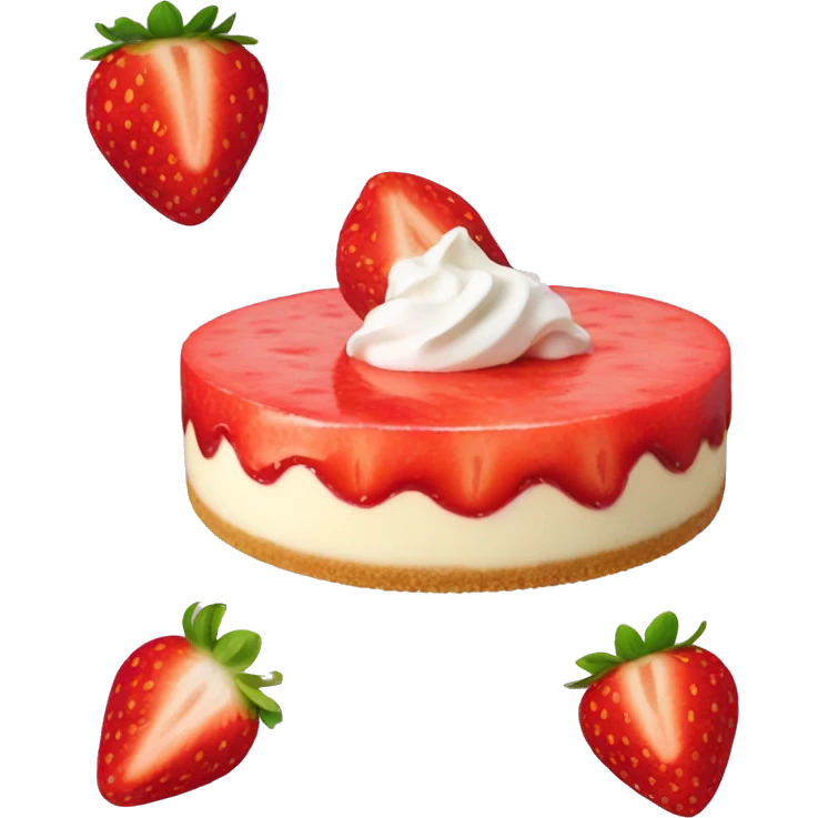 Strawberry cheesecake emoji