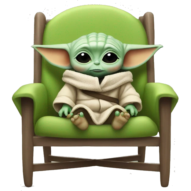 Baby Yoda in his Babychair emoji