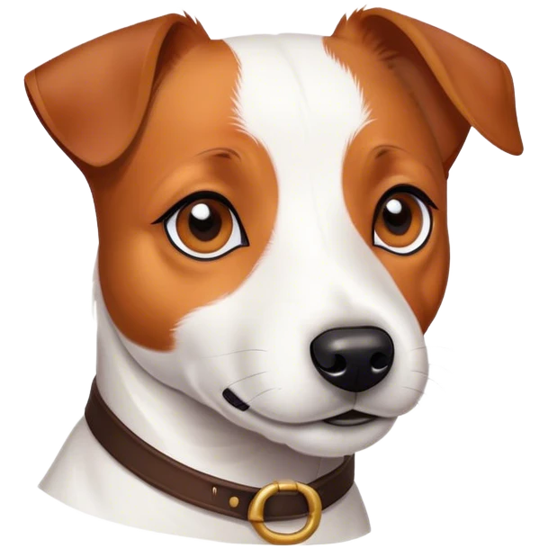 Cinematic Noble Jack Russell Terrier Portrait Emoji, Poised and spirited, with a compact, agile build in rich, warm tones, bright, alert eyes, perky ears, and a determined, lively expression, Simplified yet sharp and sophisticated features, highly detailed, glowing with a warm, natural luminescence, high shine, intelligent and resilient, stylized with an air of energetic authority, focused and alert, soft glowing outline, capturing the essence of a watchful and confident Jack Russell Terrier that appears ready to bound out of the screen with effortless energy! emoji