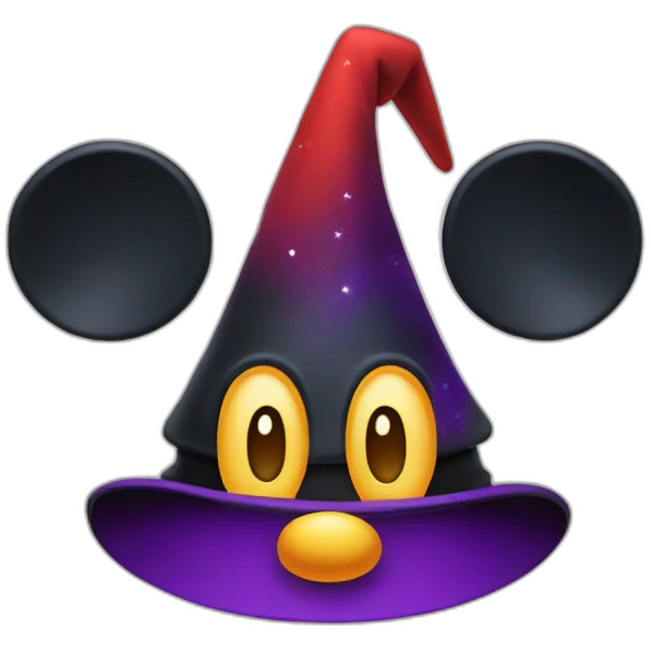 mickey mouse wizard hat emoji