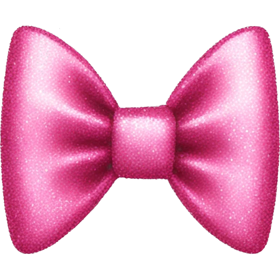 cute pink bow with glitter emoji