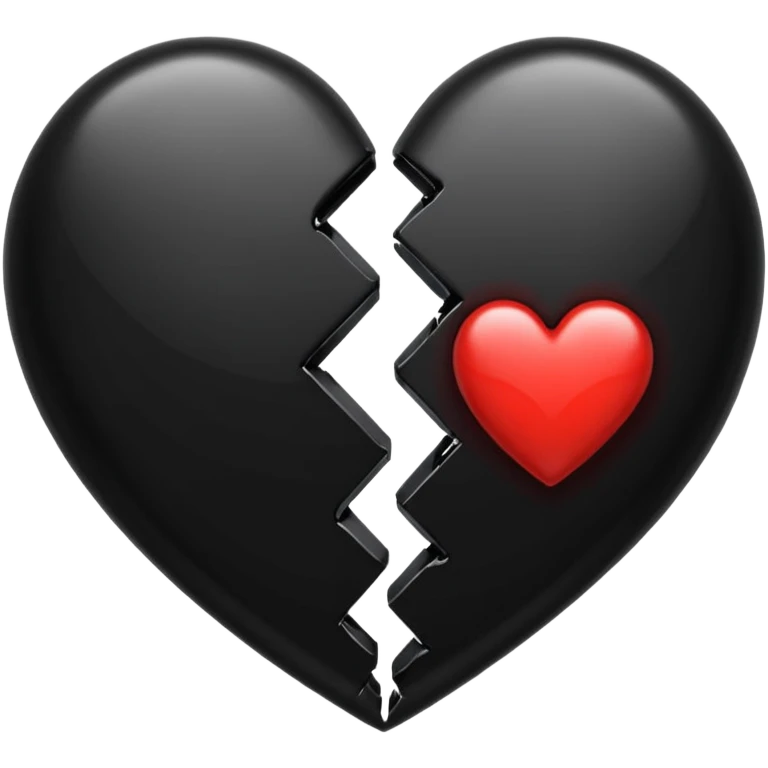 Siyah kırık kalp emoji