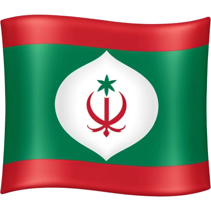 square iranian flag green white and red, green on top  whiite in middle red at the bottom emoji