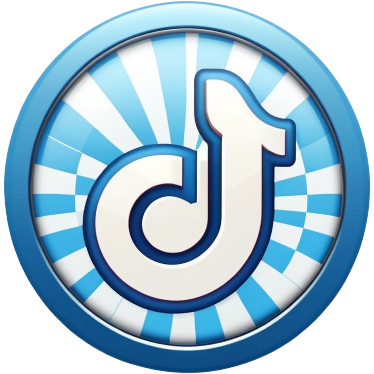 Make me an verified tiktok emoji like the one that's blue and inside is a white check emoji