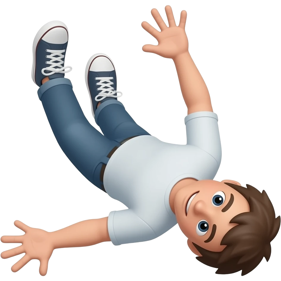 One person falling down emoji