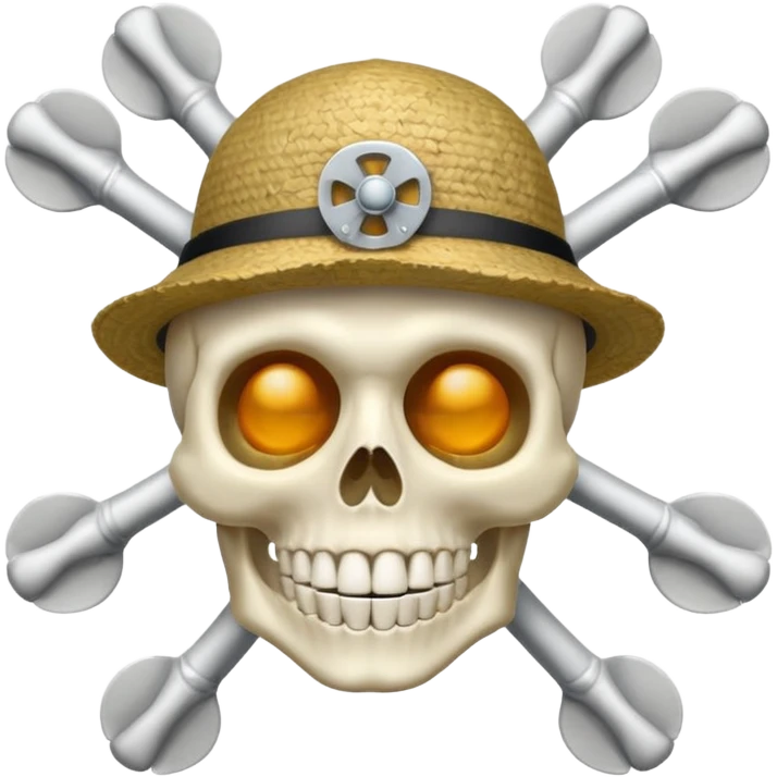 A skeleton with a propeller hat emoji