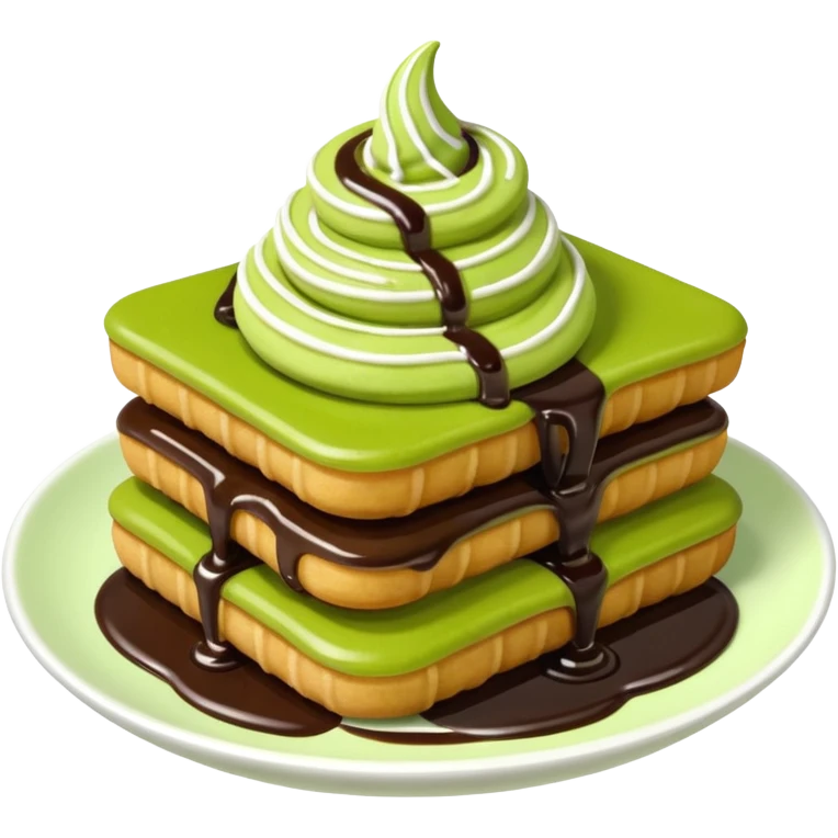 mini churros with chocolate and matcha topping sauce emoji