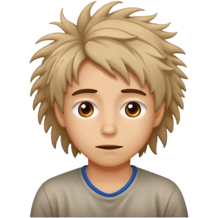 person that looks like they just woke up emoji