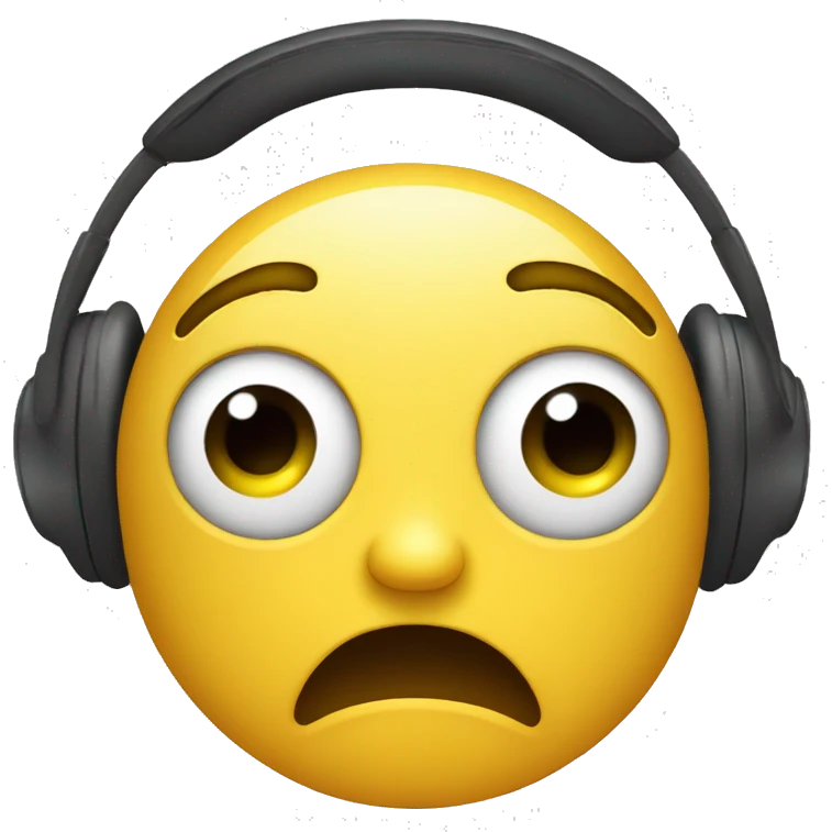 Crying emoticons with headsets emoji