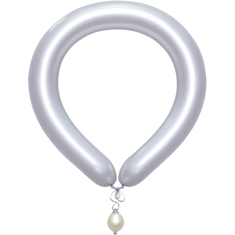 jeff koons style inflatable pearl necklace balloons emoji