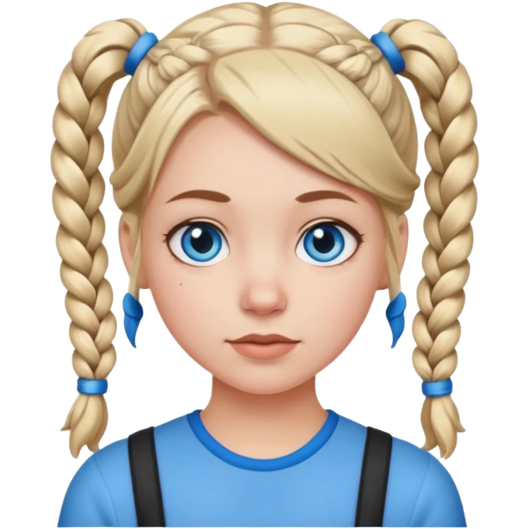 white girl with pig tails emoji