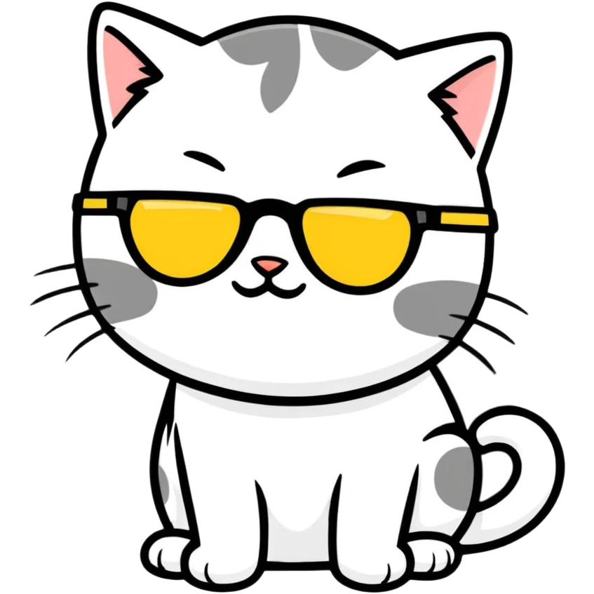 Cat with sunglasses emoji