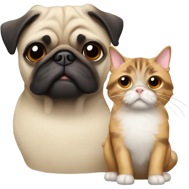 pug and Maine coon emoji