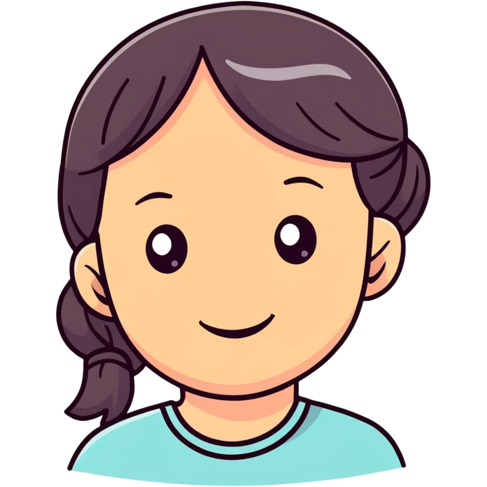 Beautiful girl with smiling eyes emoji