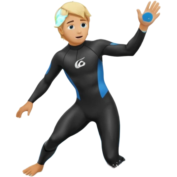 Surfer on massive wave emoji