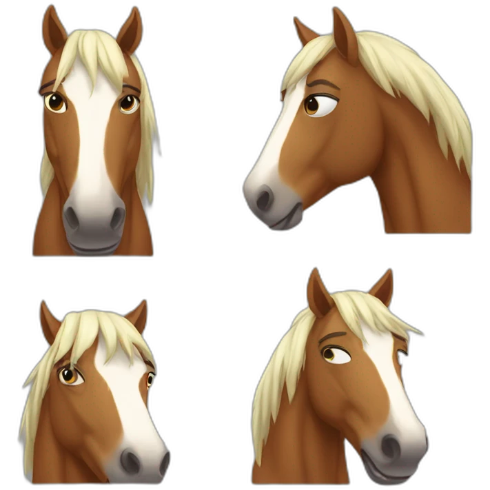 exhausted horse emoji