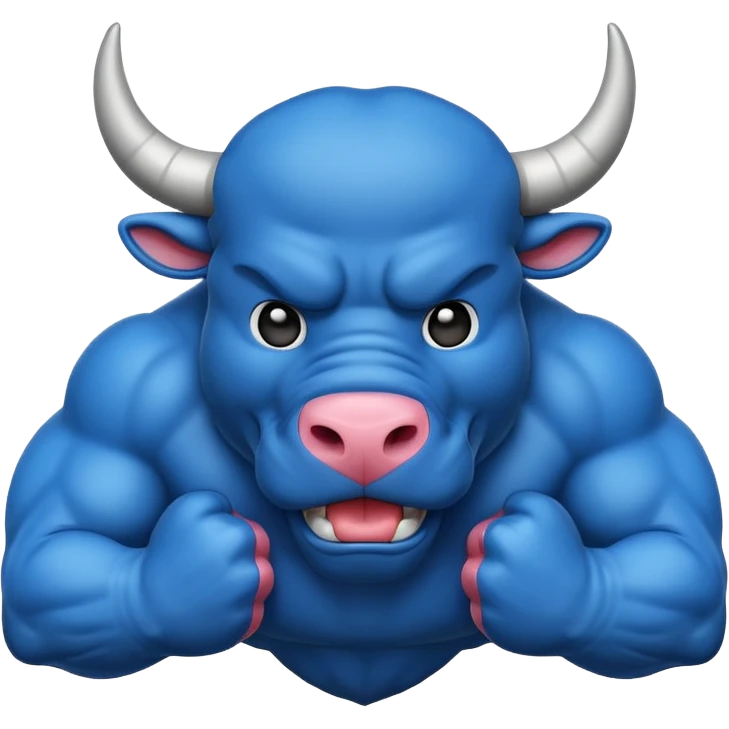  blue bull emodji vector emoji